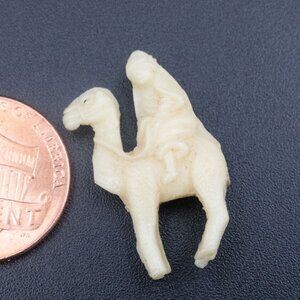 Vintage Celluloid Plastic Man Riding Camel Cracker Jack Prize Charm for Bracelet